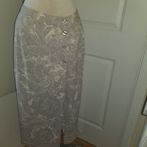 Norton Mcnaughton midi paisley skirt size 10